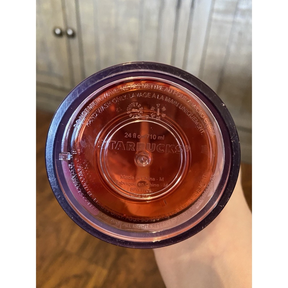 Starbucks 2021 SPRING PINK FLORAL TWIST 24oz Cold Cup Venti Tumbler Excellent - Picture 4 of 5